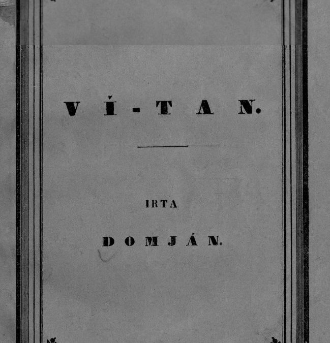 Domján János: Ví-tan, 1839