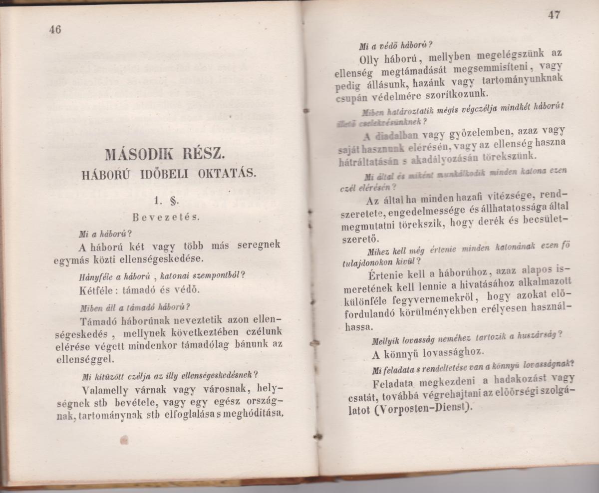 27 a háború oktatása